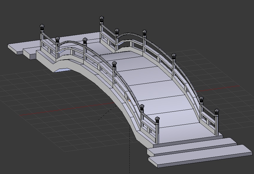 太鼓橋 3Dモデル