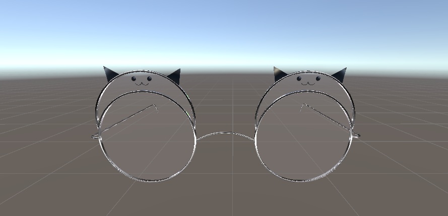 【無料】猫乗り眼鏡です