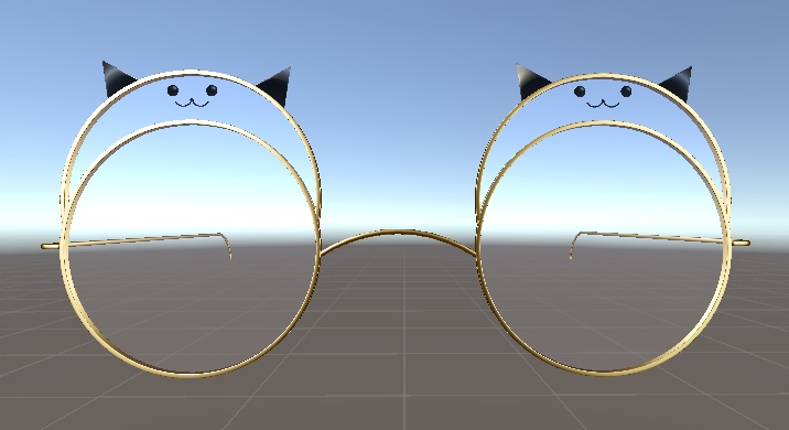【無料】猫乗り眼鏡です