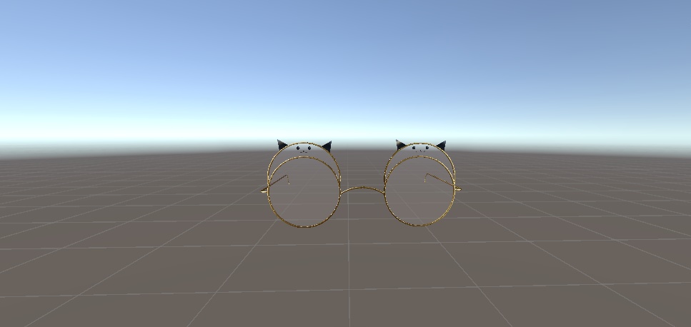 【無料】猫乗り眼鏡です