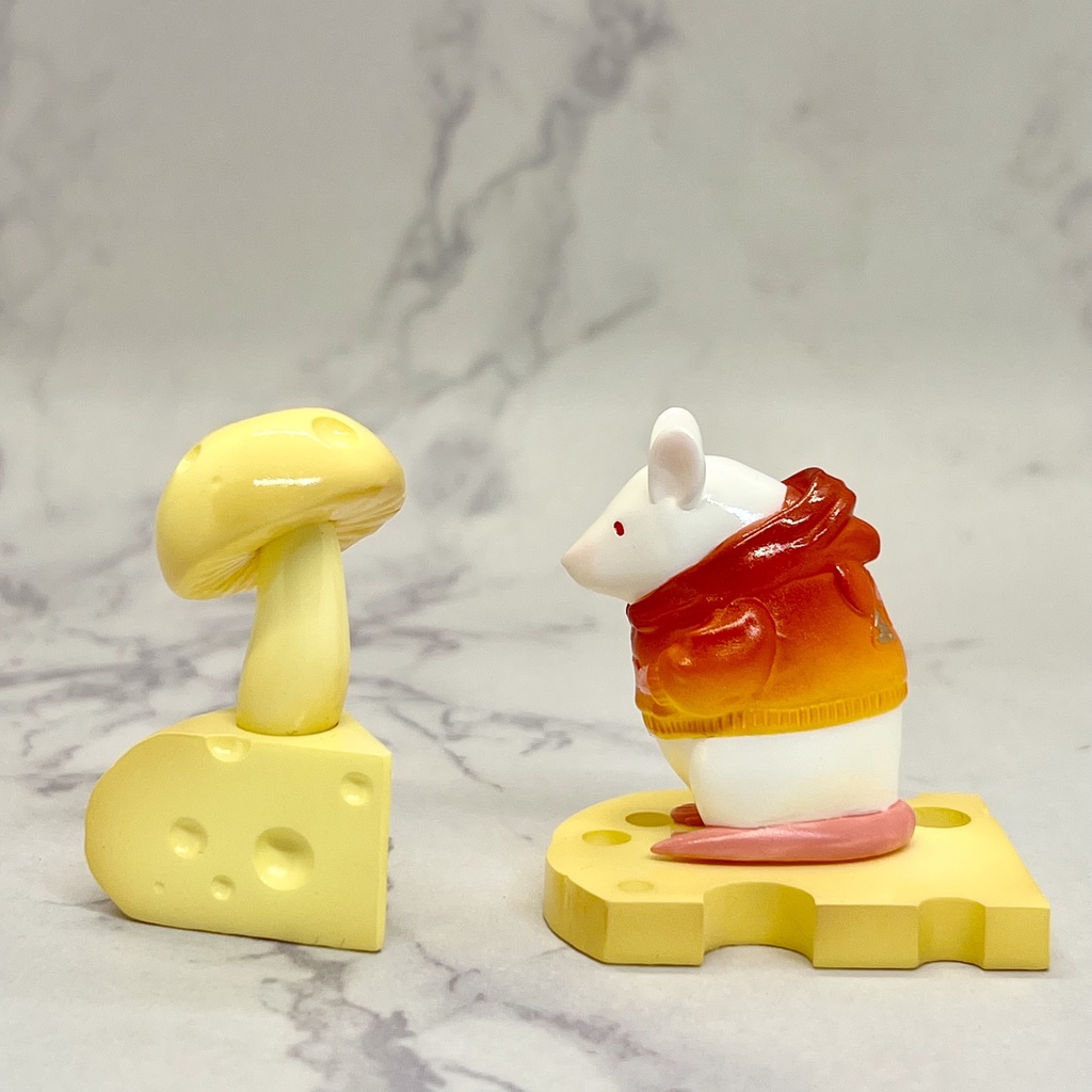 ねずみさんとチーズキノコのフィギュアセット