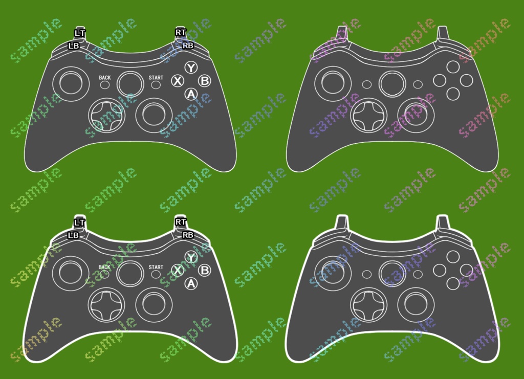 無料Xboxコントローラー素材(あとマウスも)