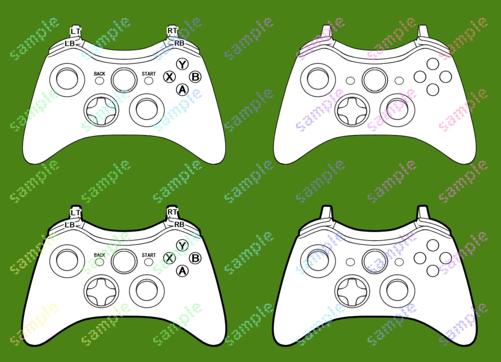 無料Xboxコントローラー素材(あとマウスも)