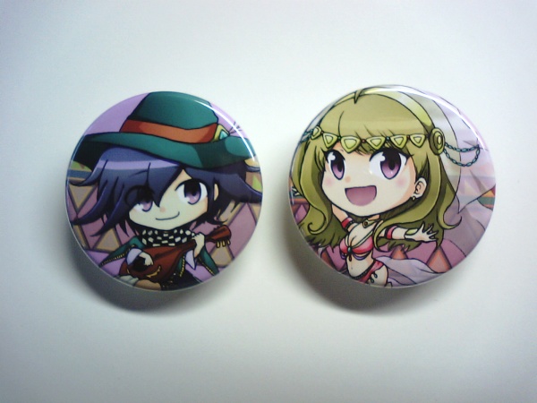 王赤缶バッジ2個セット「吟遊詩人と踊り子」コピー本付