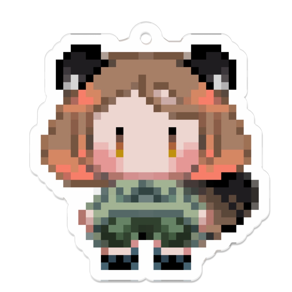 たぬちゃんドット絵アクキー