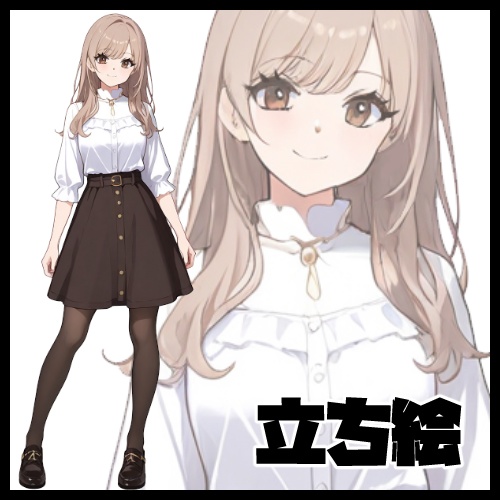 立ち絵【私服】【ミニスカート】wolfcat012
