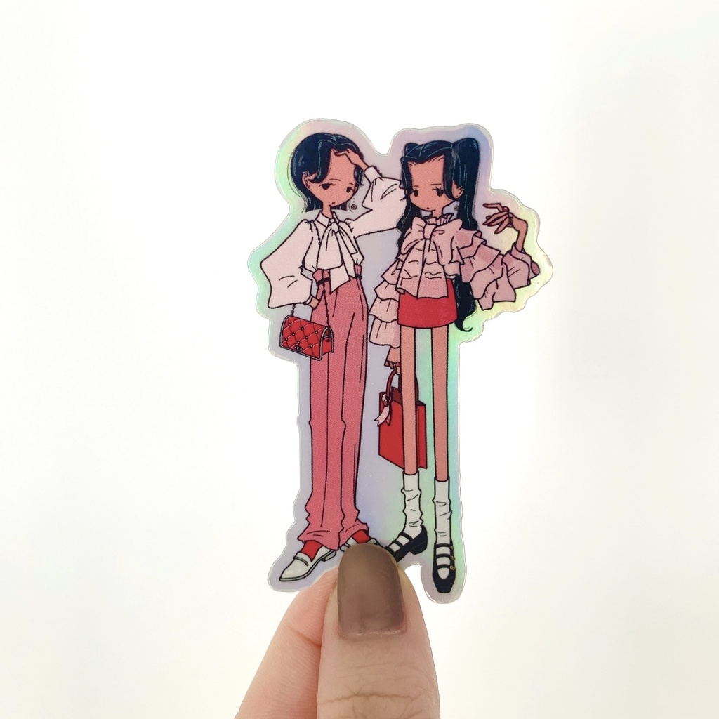 ホログラムステッカー ピンクグララビ