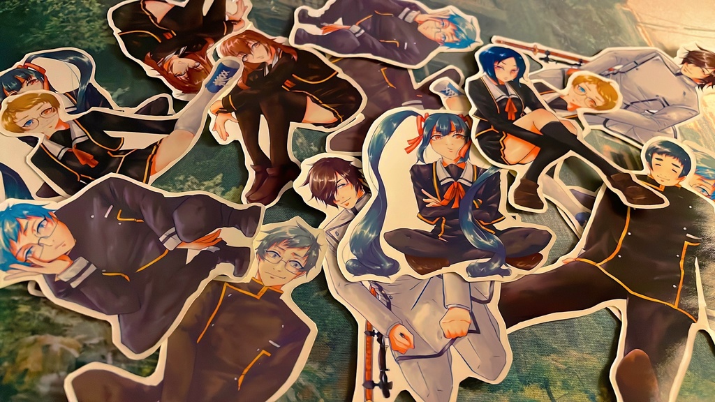 月英学園フレークシールセット Ver.生徒会