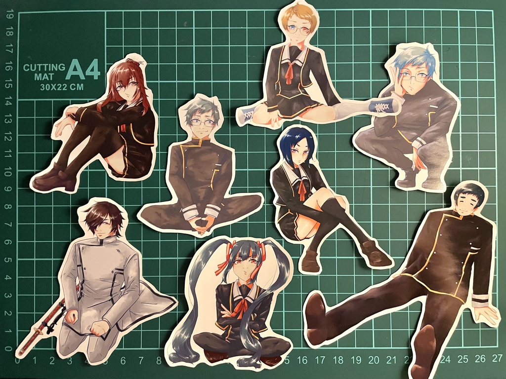 月英学園フレークシールセット Ver.生徒会