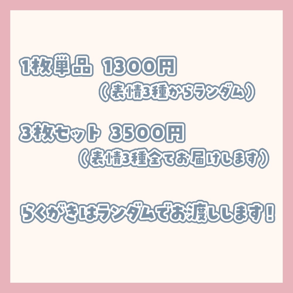 【 販売終了 】手描きらくがきチェキ