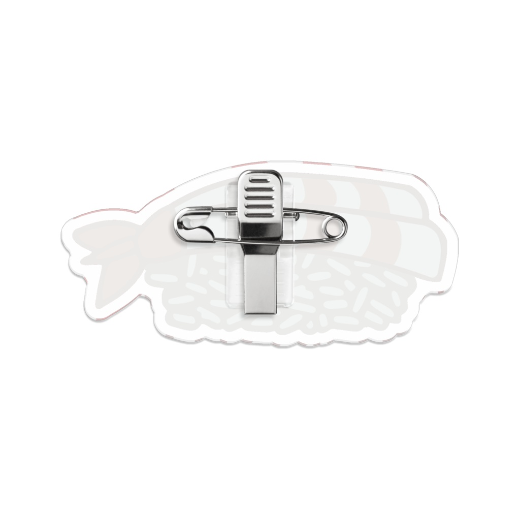 エビのお寿司アクリルバッジ