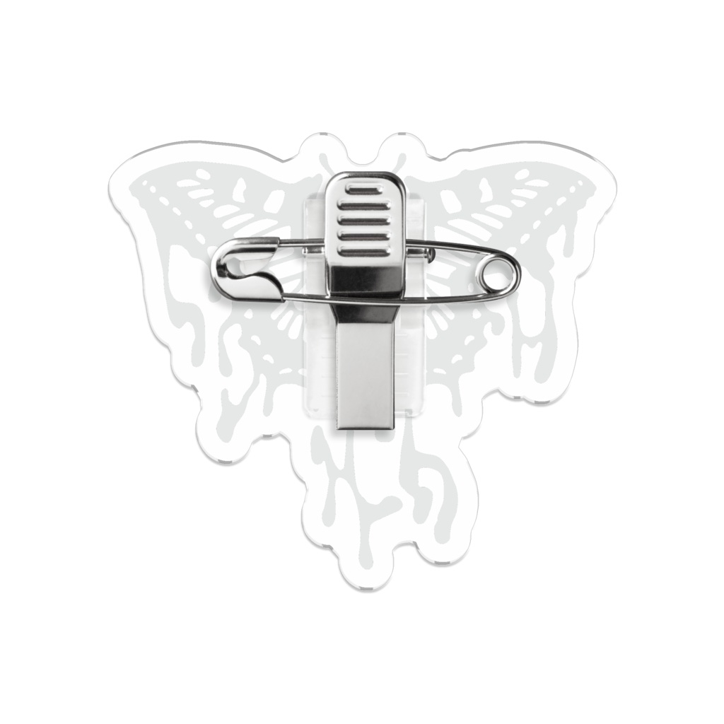 黒きアゲハのアクリルバッジ