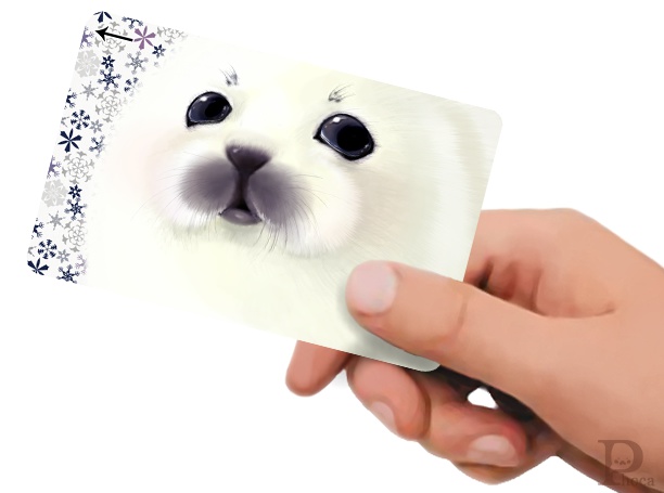 ICカードステッカー　雪あざらし 