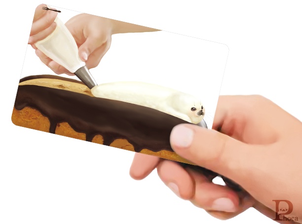 ICカードステッカー　エクレあざらし