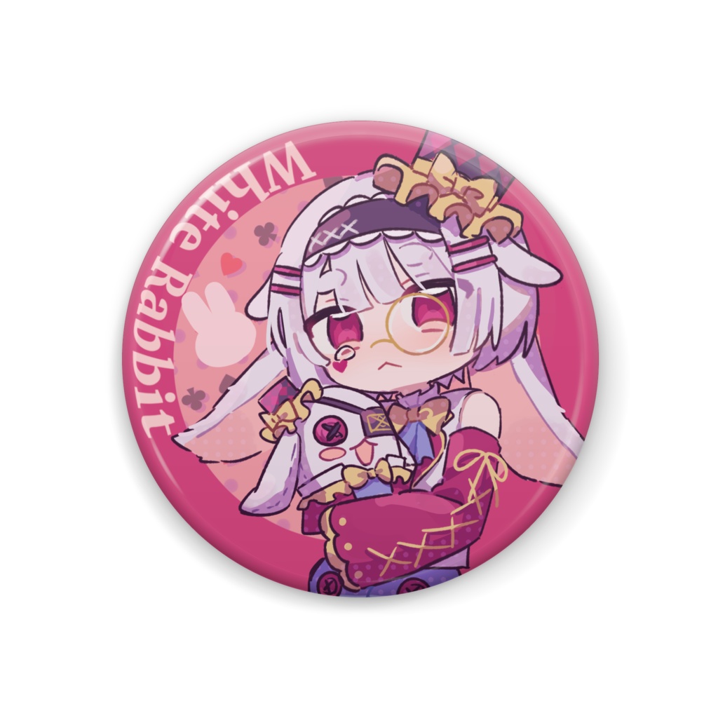 白うさぎ【缶バッジ】