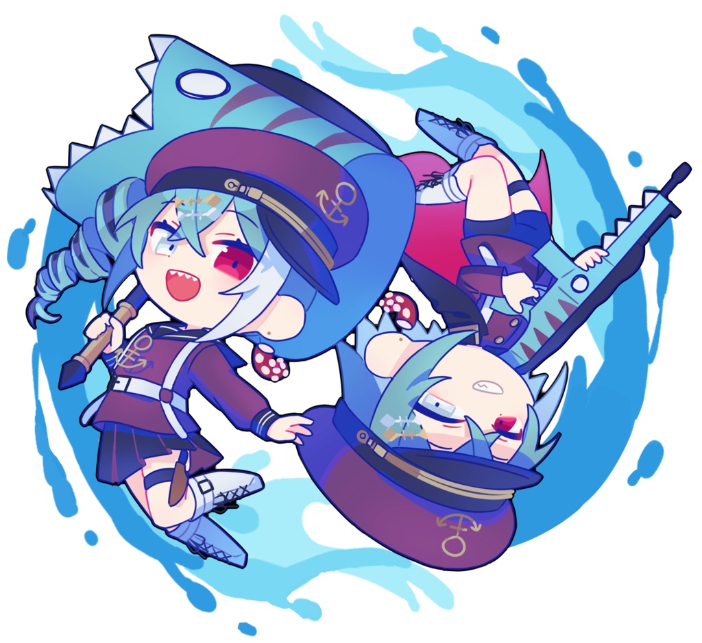 空海と空波　水面アクリルキーホルダー