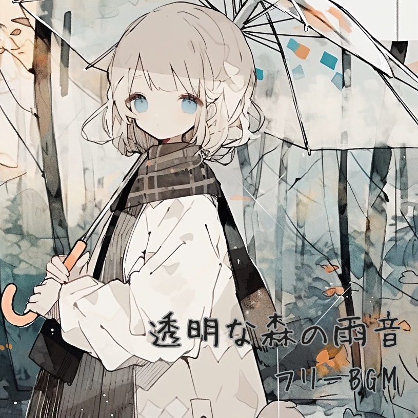 【フリーBGM】透明な森の雨音～切ない気持ちが雨に流れていくピアノ曲～【作業用・睡眠用・読書用】