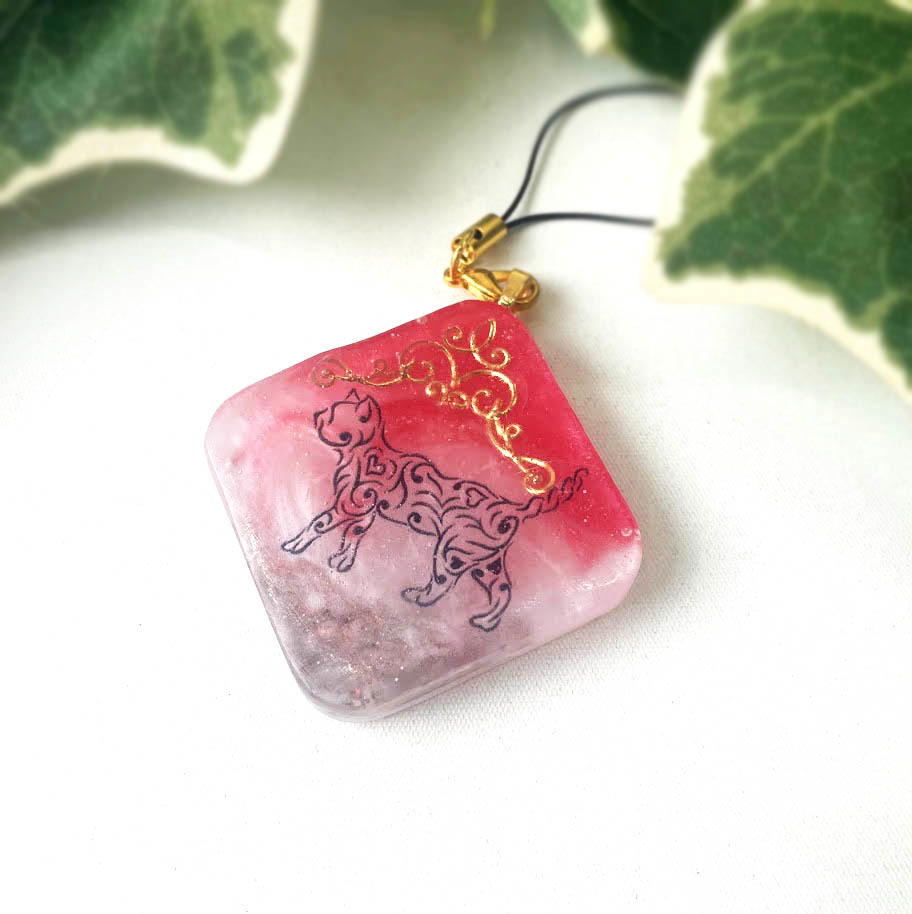 ★コラボ商品★VRChatアバタータトゥーデザインのレジンスラップ★赤ニャンコ