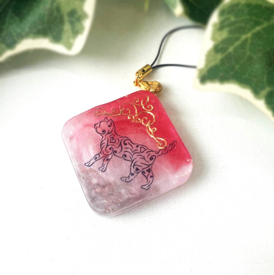 ★コラボ商品★VRChatアバタータトゥーデザインのレジンスラップ★赤ニャンコ