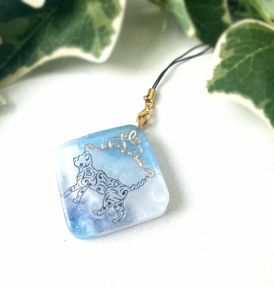 ★コラボ商品★VRChatアバタータトゥーデザインのレジンスラップ★青ニャンコ