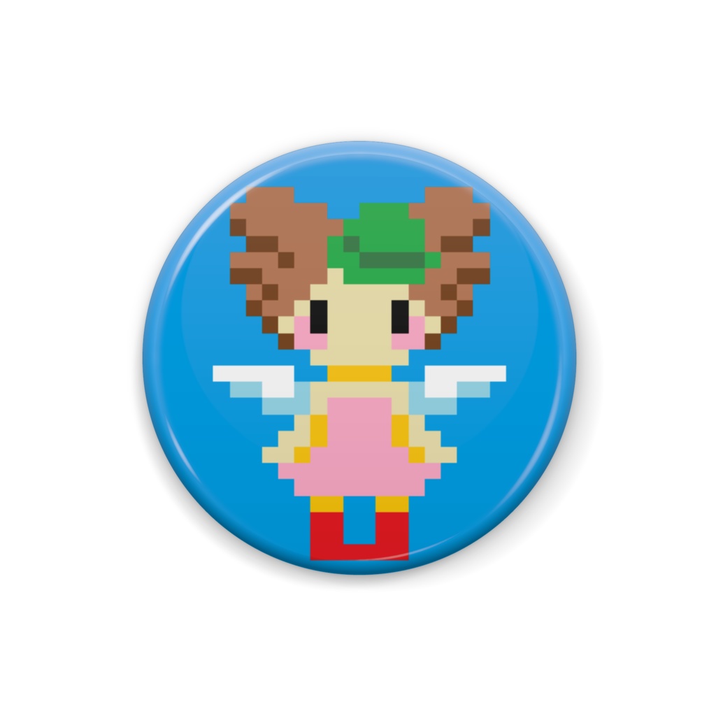 ピンク缶バッジ