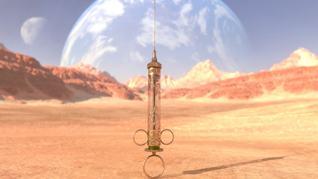 ヴィンテージ注射器 - Vintage glass syringe