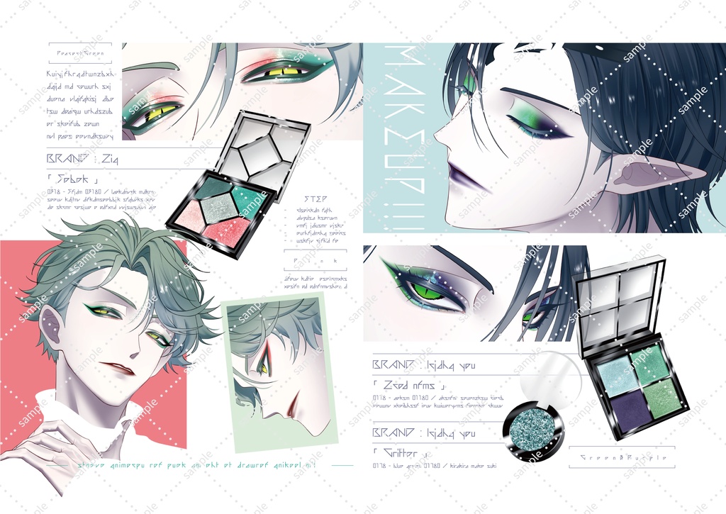 01【新刊+ノベルティ】twst雑誌風イラスト集+アクリルキーホルダー