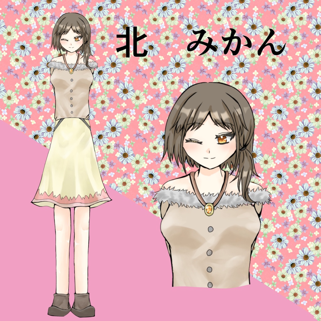 みかんアクリルフィギュア(すみちゃんとたんぽぽの冒険記)