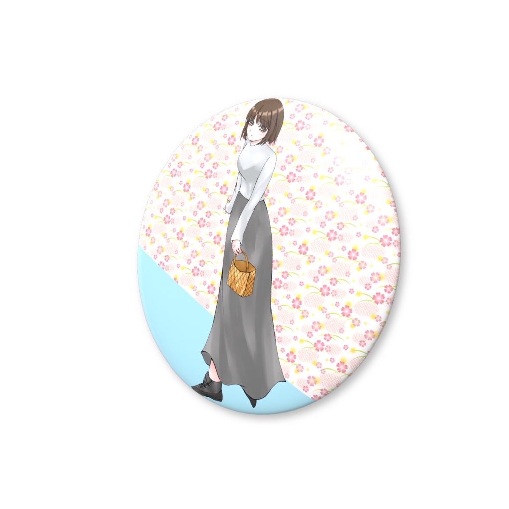 ぼたん缶バッジ(すみちゃんとたんぽぽの冒険記)