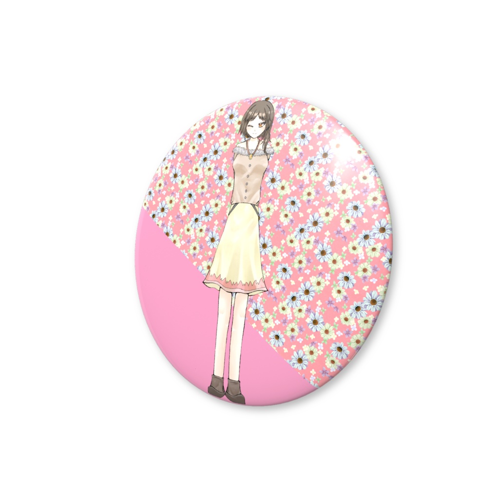 みかん缶バッジ(すみちゃんとたんぽぽの冒険記)