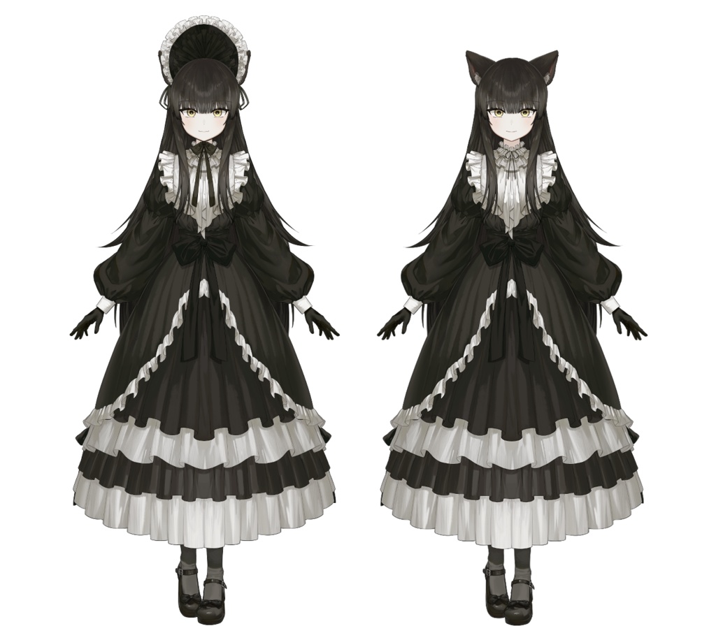 【限定1点】フリルの多いゴスロリ猫少女
