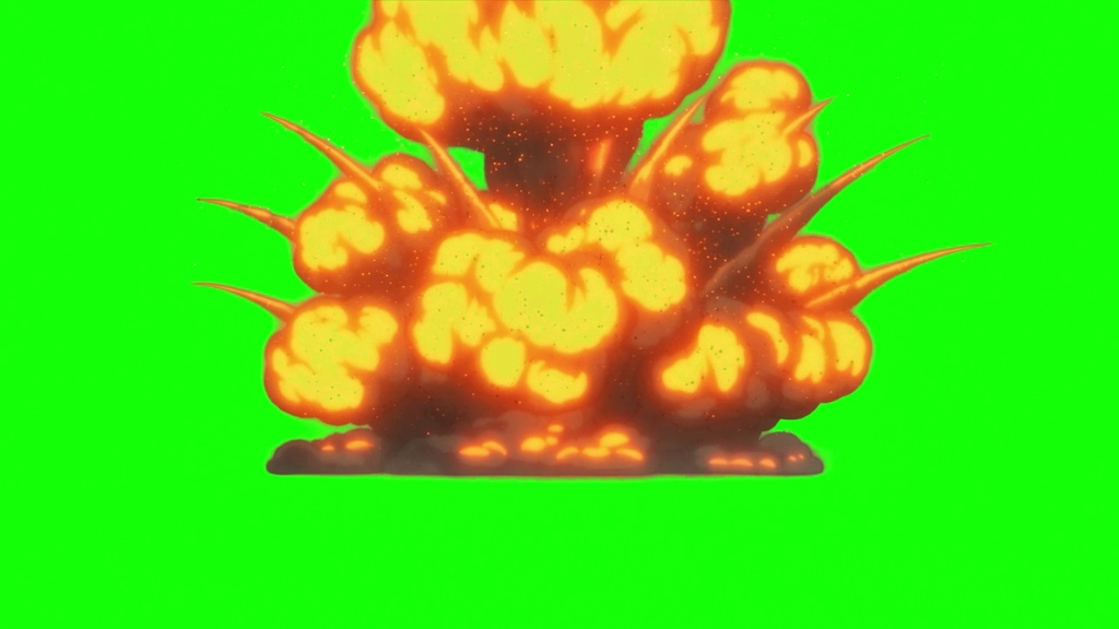 AI生成爆発&煙エフェクト GB素材
