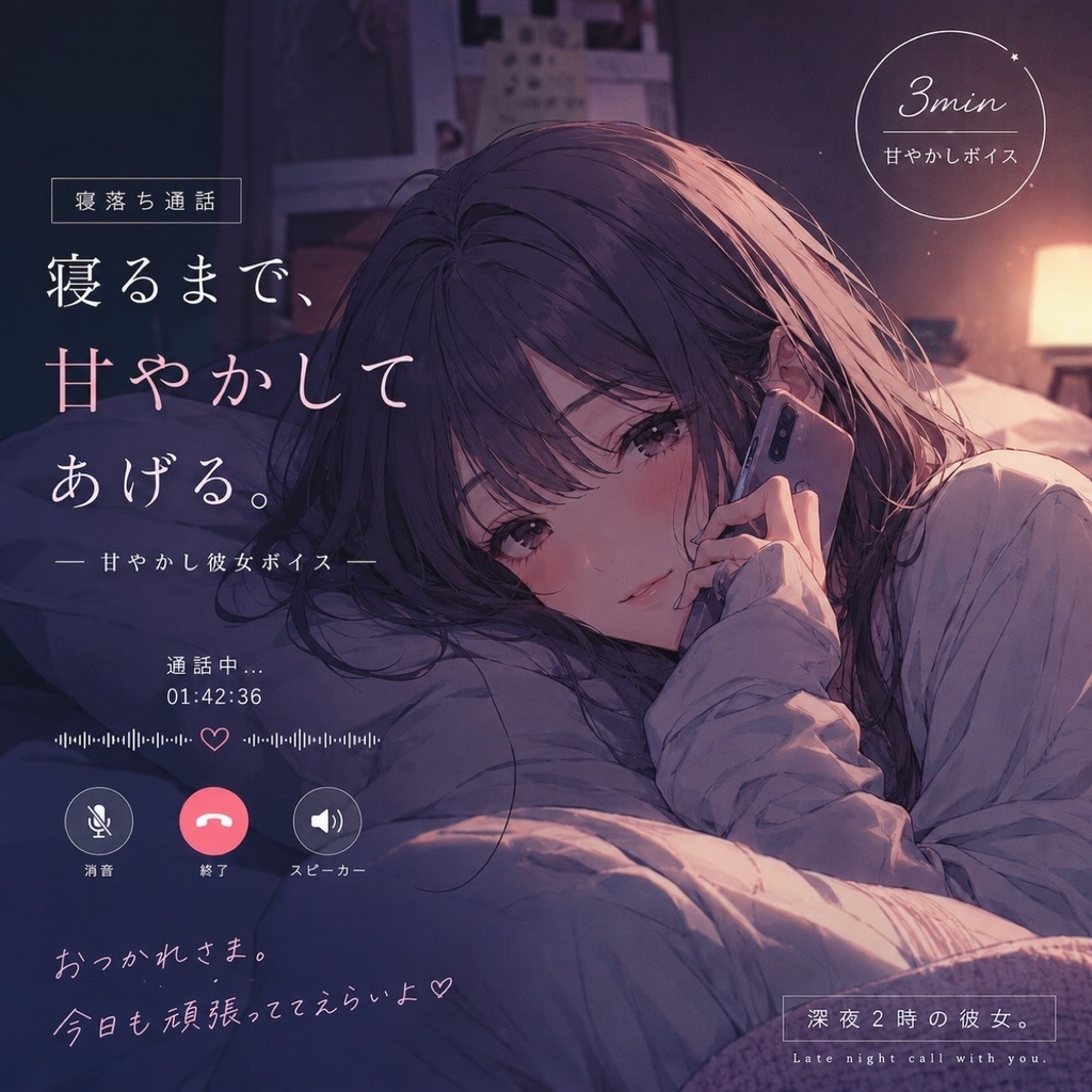 寝るまで、甘やかしてあげる。深夜2時、彼女と寝落ち通話。