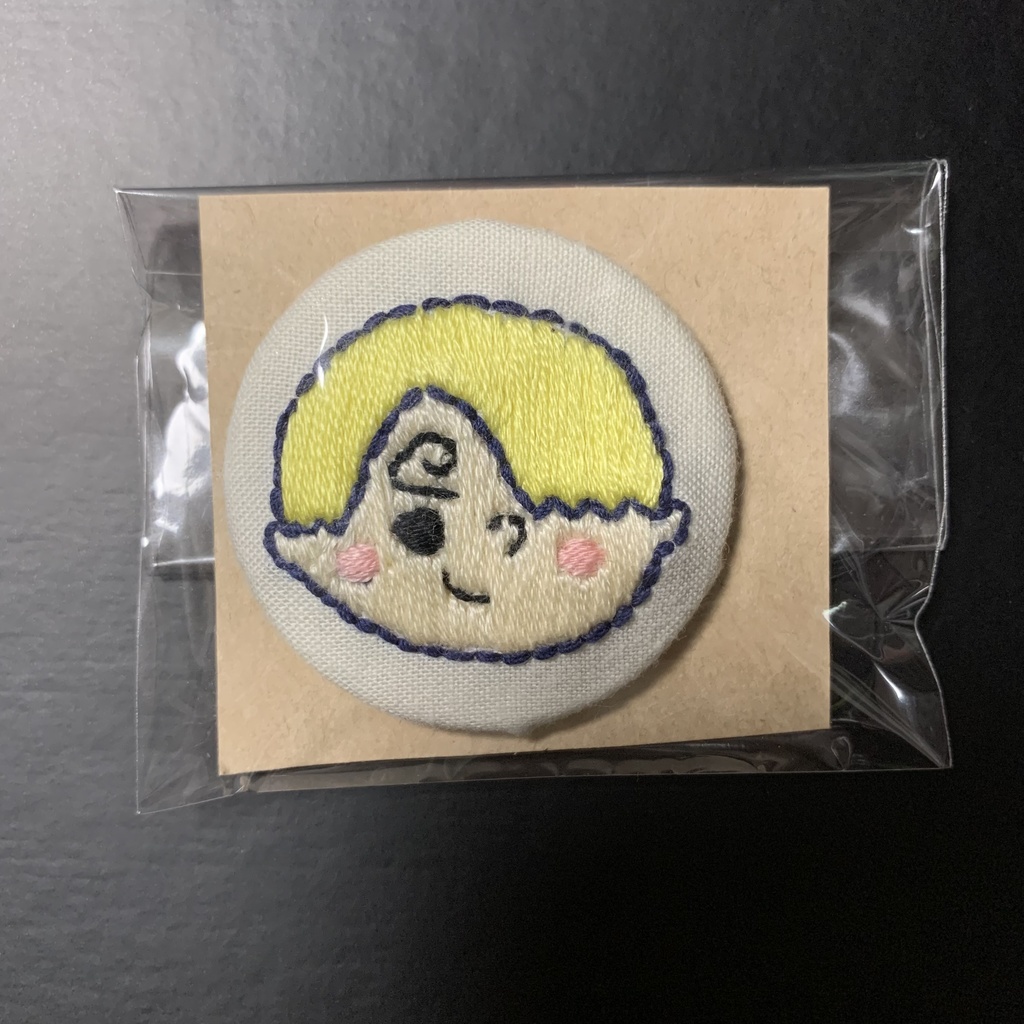 サンジくん①　刺繍缶バッジ