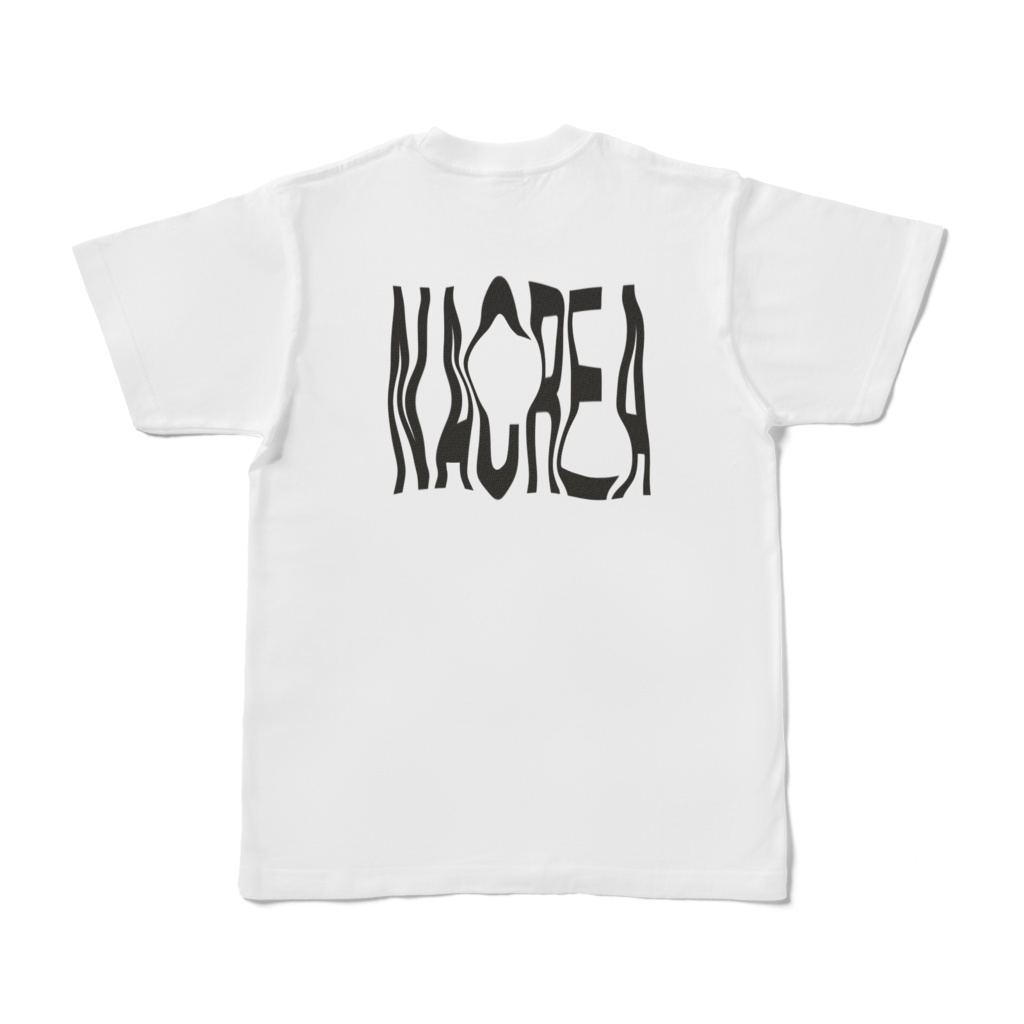 NACREA LOGO+HOLE TSHIRT 〈WHITE〉 double sided print