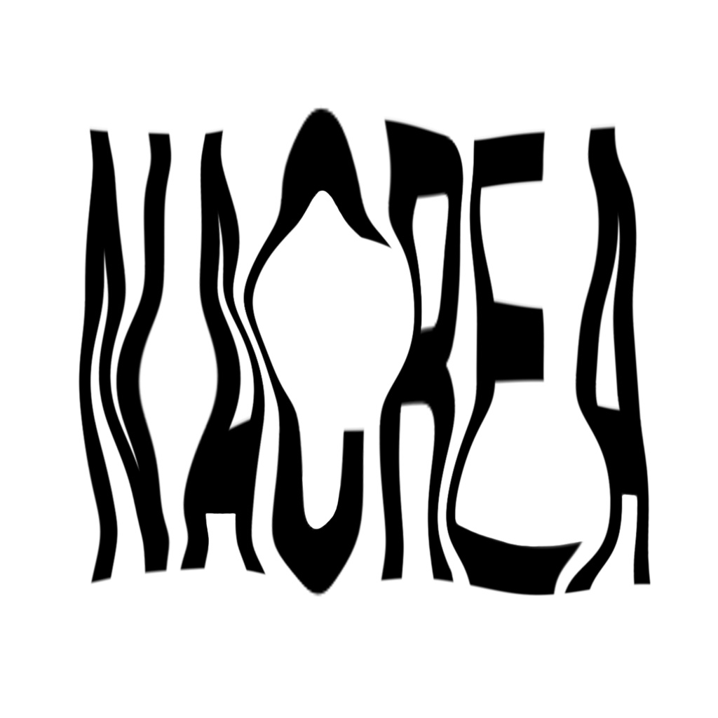 NACREA LOGO+HOLE TSHIRT 〈WHITE〉 double sided print