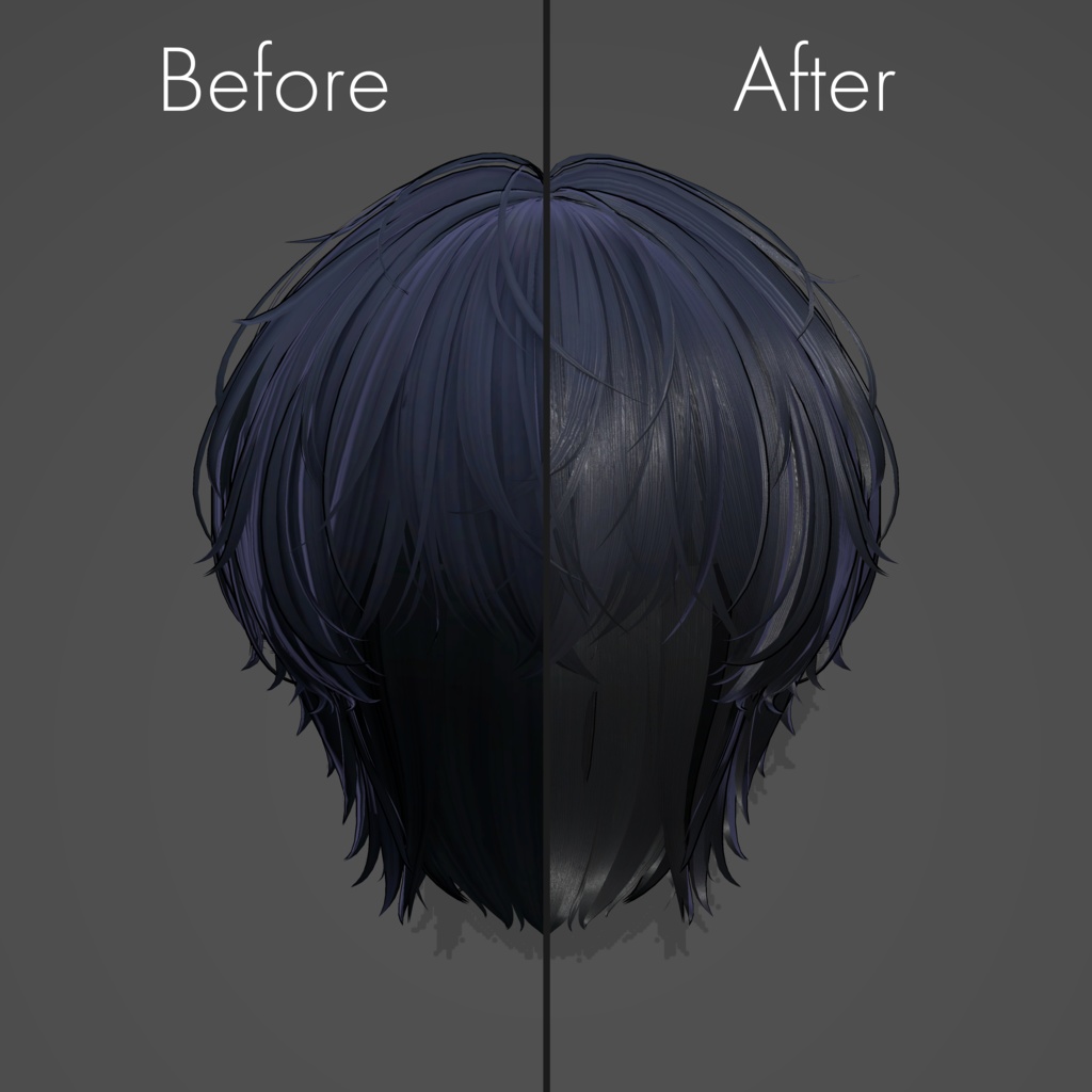 Harune Hair Nomalmap&Matcap