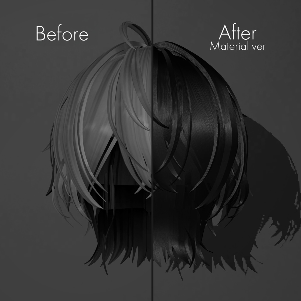Harune Hair Nomalmap＆Matcap - 今日もはるね。 - BOOTH