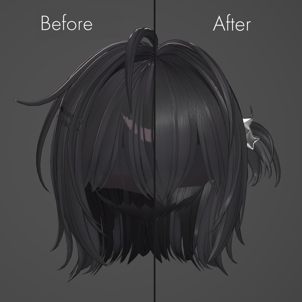 Harune Hair Nomalmap&Matcap