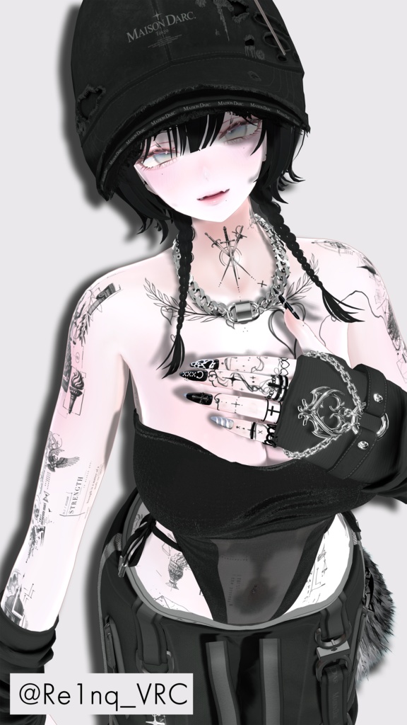 Harune Black&White Metal material