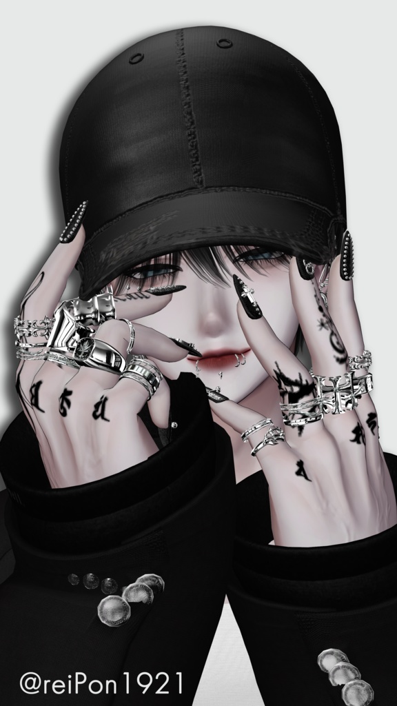 Harune Black&White Metal material