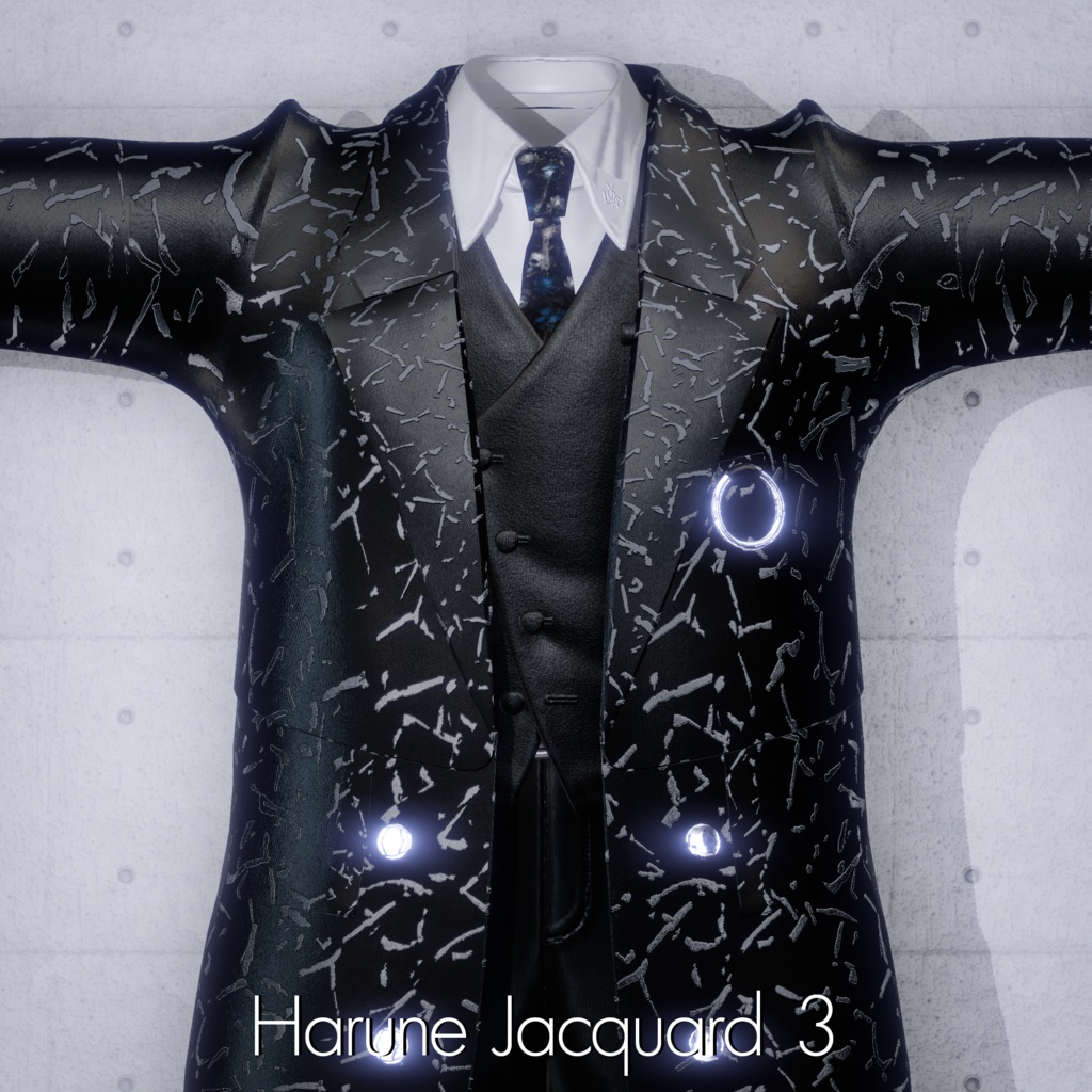 Harune Jacquard Nomalmap Matcap&Mask 1set