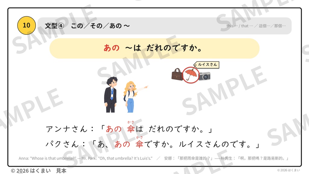 【日本語教師向け】初級 第2課 フルセット|授業用スライド 267枚(PowerPoint)