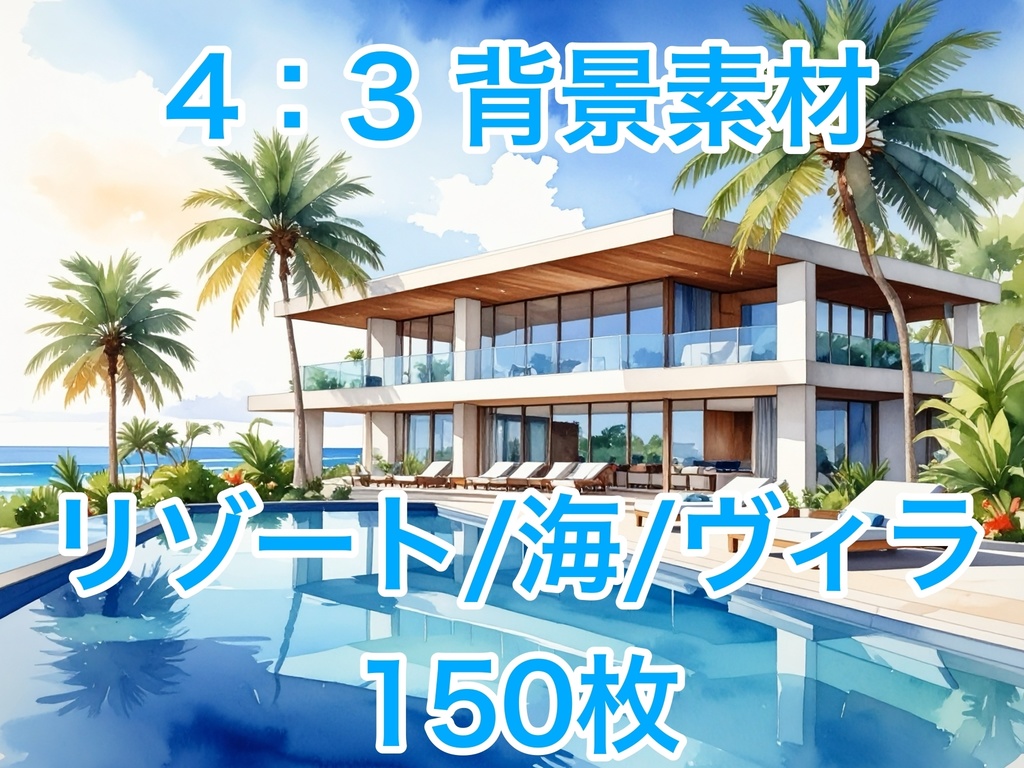 《背景150枚》リゾート/海/ヴィラ《TRPG/配信/ゲーム》