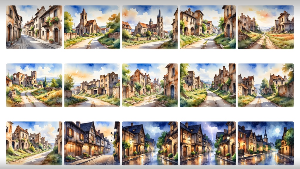 《背景400枚》中世や街の空撮《TRPG/配信/ゲーム》