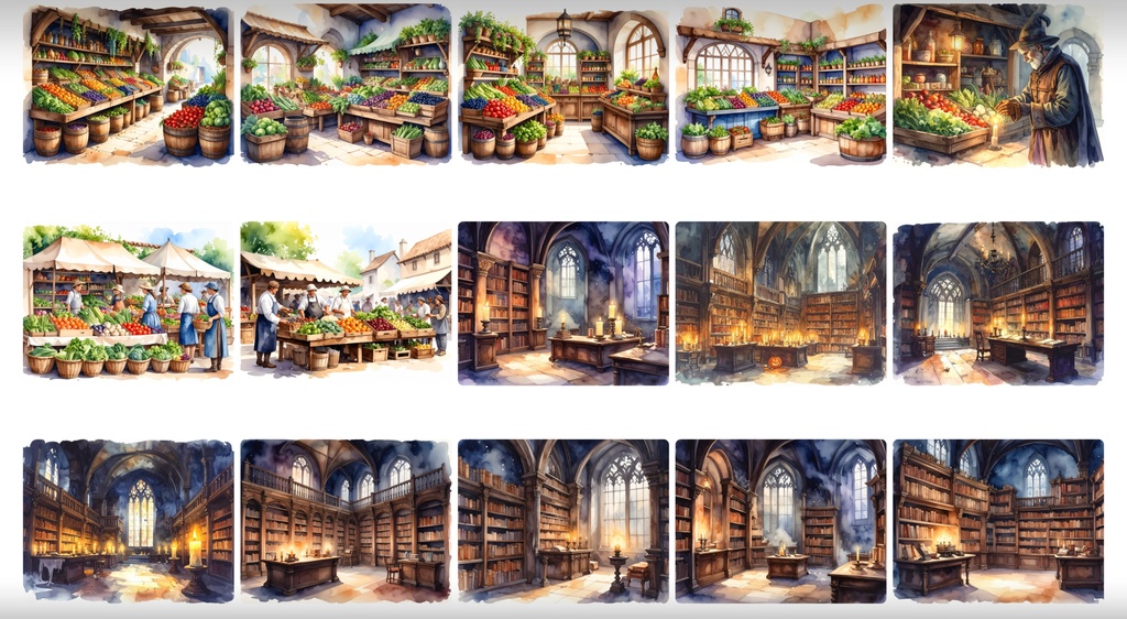 《背景400枚》中世や街の空撮《TRPG/配信/ゲーム》