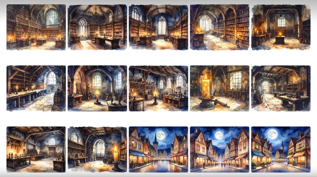 《背景400枚》中世や街の空撮《TRPG/配信/ゲーム》