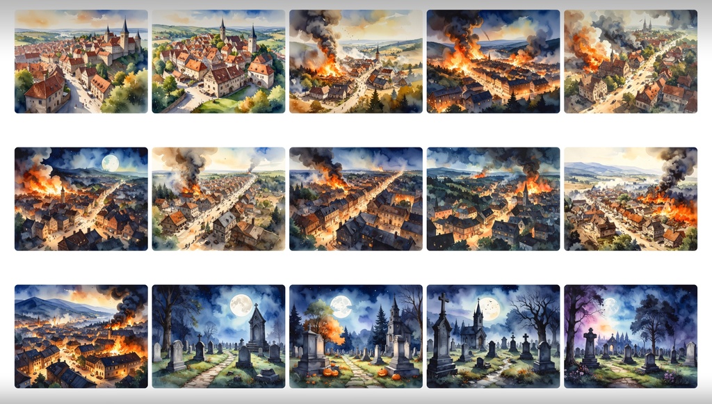 《背景400枚》中世や街の空撮《TRPG/配信/ゲーム》