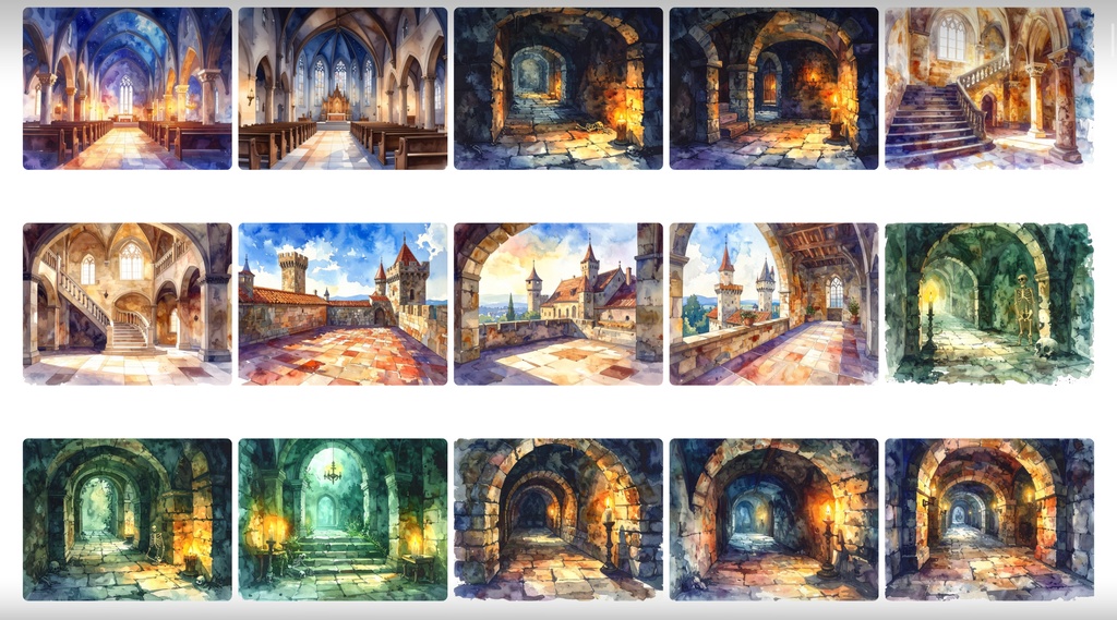 《背景400枚》中世や街の空撮《TRPG/配信/ゲーム》