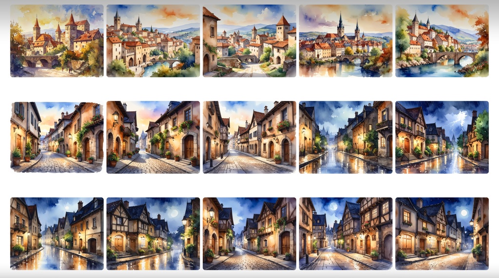 《背景400枚》中世や街の空撮《TRPG/配信/ゲーム》